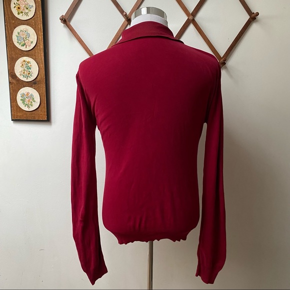 🍄 3/$30 Vintage 1970s Long Sleeve Polo Shirt - Picture 5 of 12